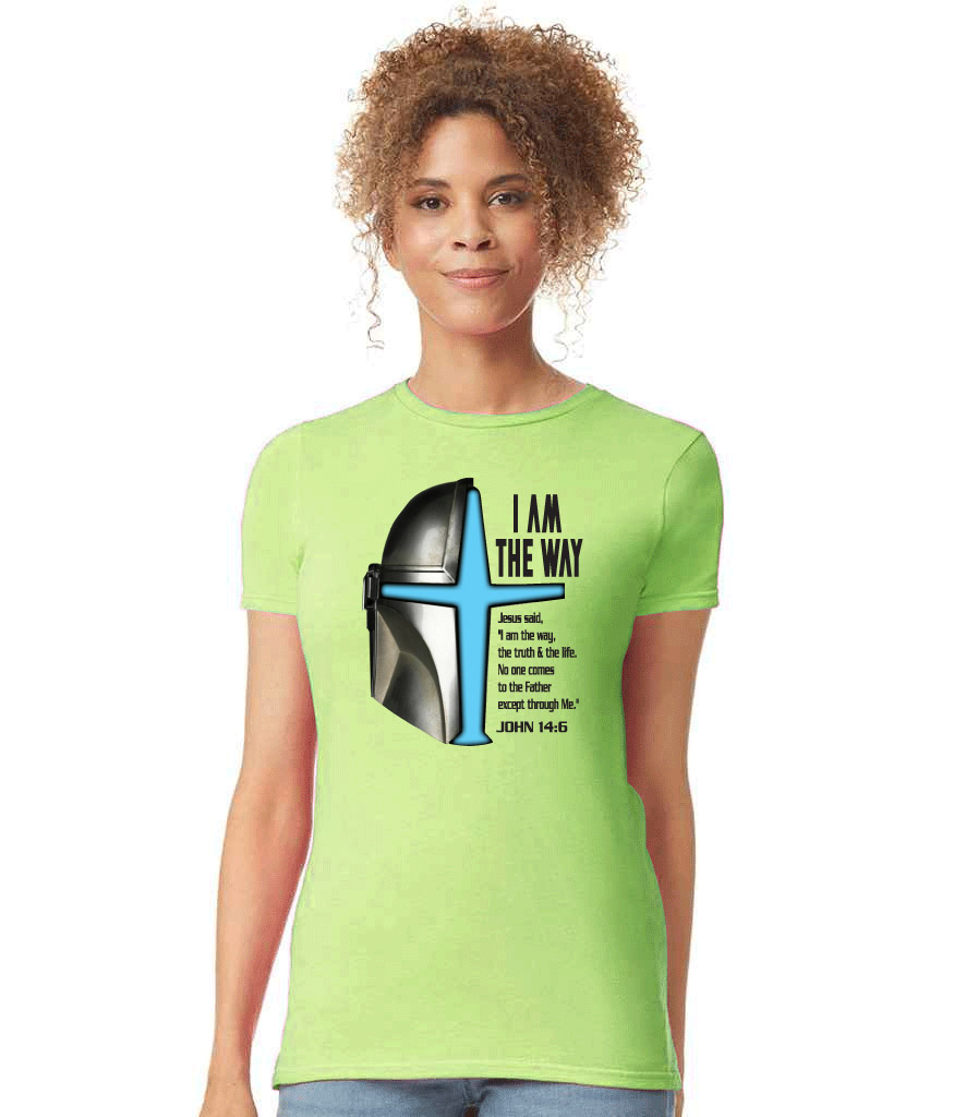 IYF05-GD72: 'I Am The Way' Ladies SoftStyle T-Shirt