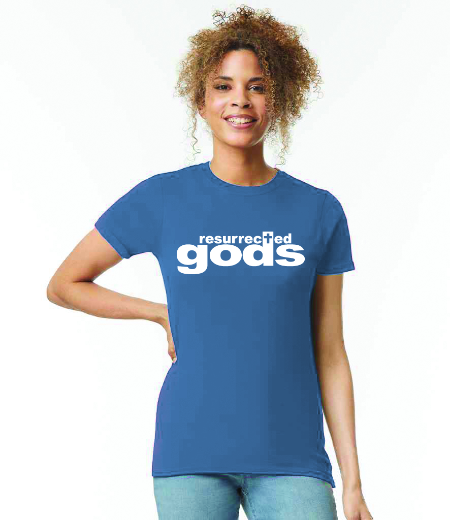 IYF08-GD72: 'Resurrected Gods' Ladies SoftStyle T-Shirt