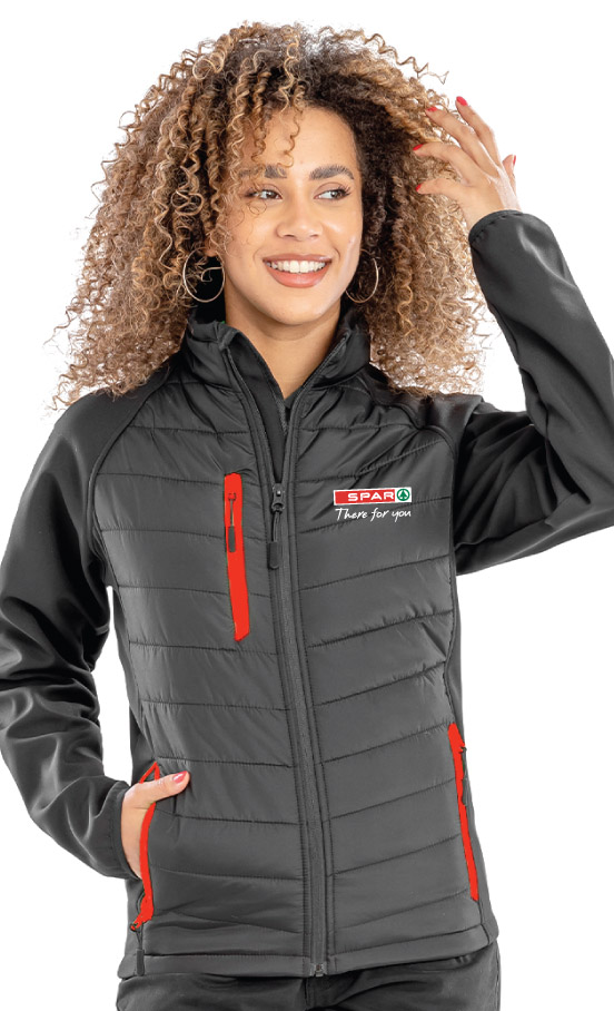 RS237: Unisex Recycled Contrast Padded Jacket