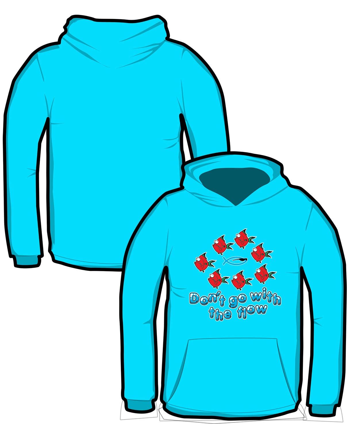 S010-JH01B: "Don't Go" Kids hoodie