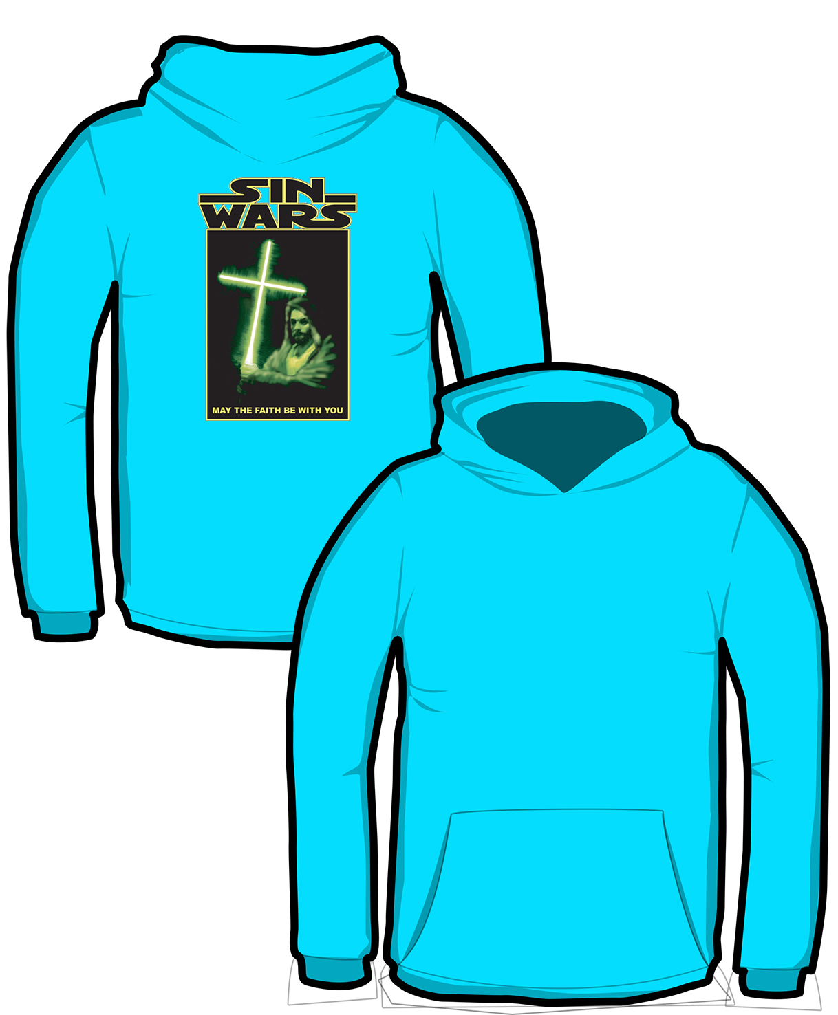 S076-JH01B: "Sin Wars" Kids hoodie