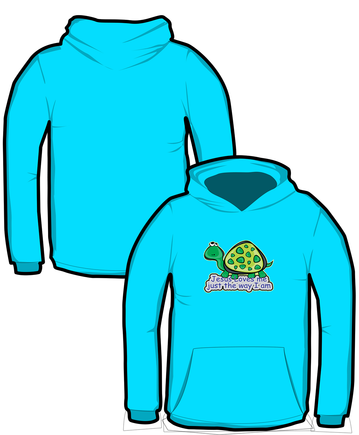 S129-JH01B: "Tortoise" Kids hoodie