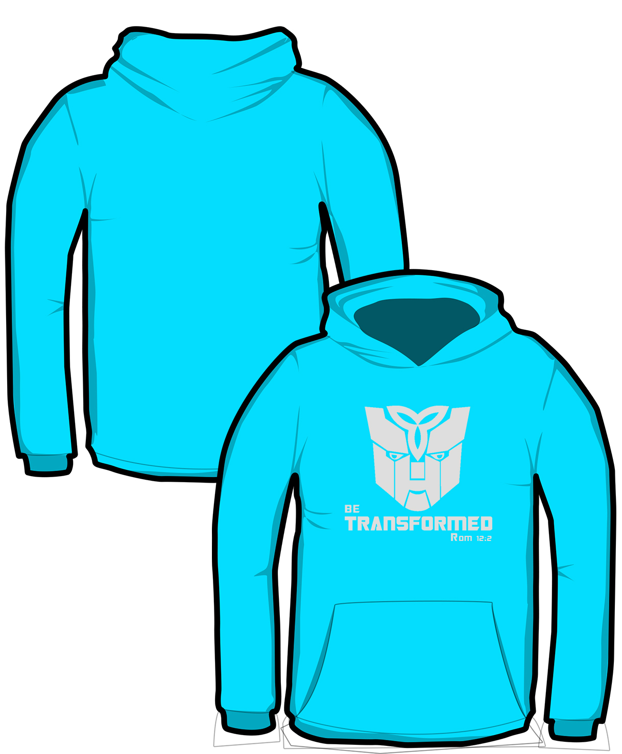 S162-JH01B: "Transformed" Kids hoodie