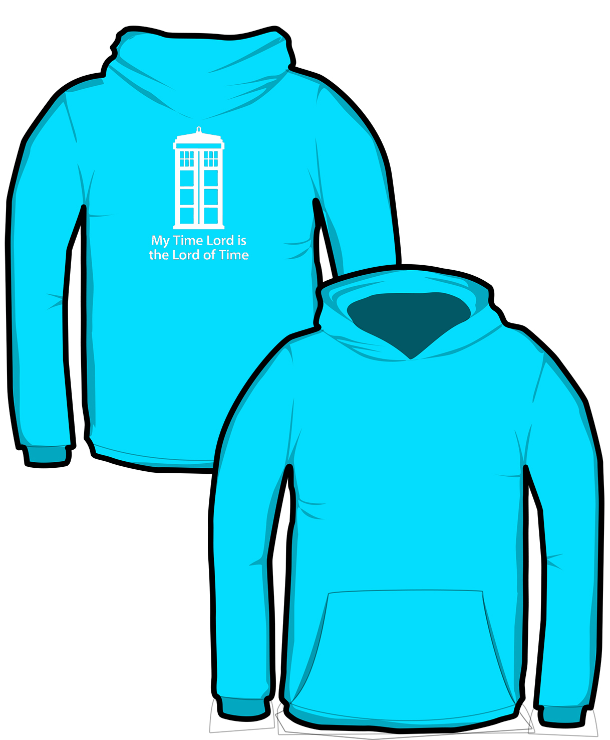 S220-JH01B: "Time Lord" Kids hoodie