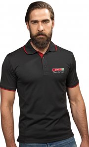 SP618: Mens Contrast Coolchecker Polo Shirt