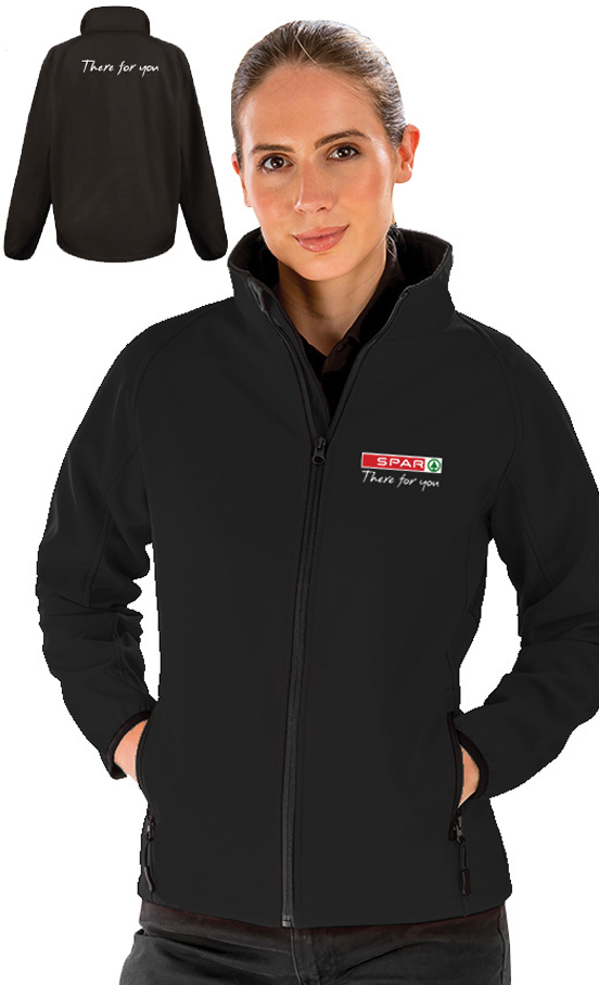 printed softshell jacket