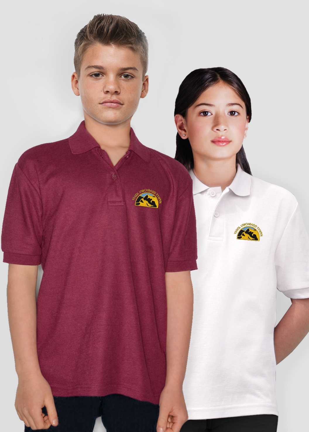 TYW PS1 Polo Shirt S XL Gwisg Ysgol Genesis